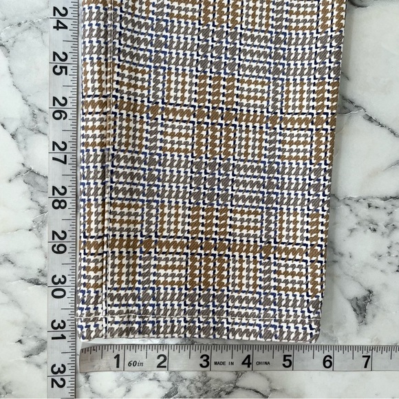 J McLaughlin Lexi Jeans Aspen Glenn Plaid Mid Rise Slim Leg Stretch Denim Knit 4 - Picture 9 of 11